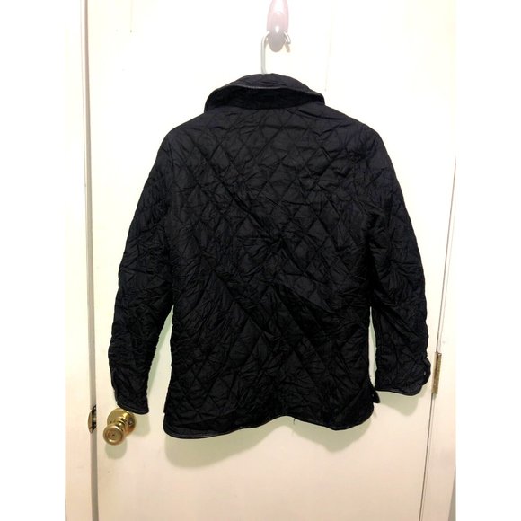 Coach Diamond Quilted Black Snap Up Lightweight Nylon Jacket Womens SZ XS - Picture 4 of 4